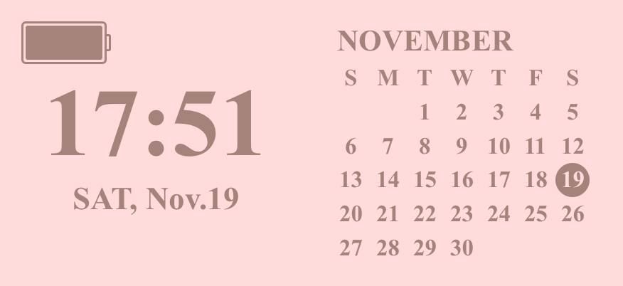 ピンク Calendario Idee widget[TOVNi03v6ugHgBoOPnSg]