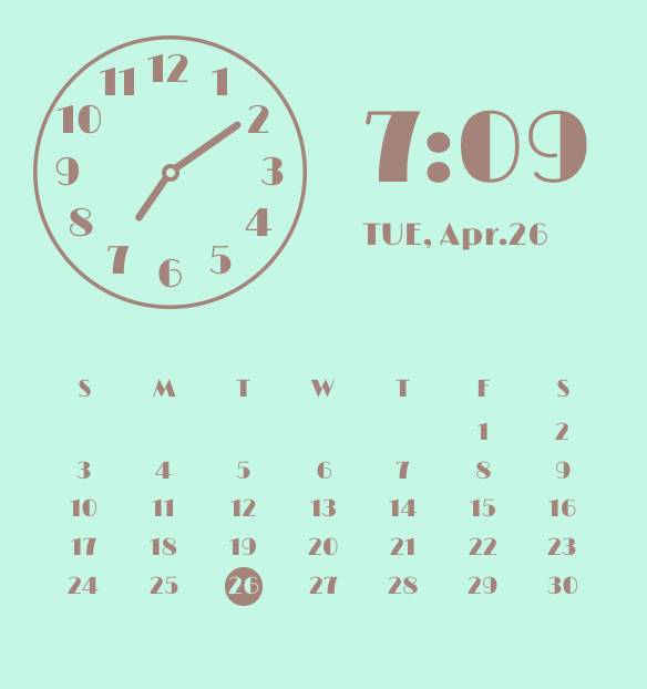 チョコミント Reloj Ideas de widgets[CqUBLtjYooT9gTSqhWmc]