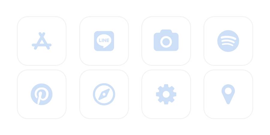 あお App Icon Pack[OhbaGFNYZWcP7eTWGClr]