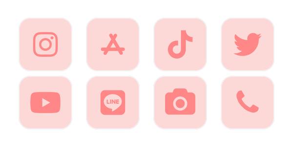 ピンクApp Icon Pack[UA0vB0gfHm9XtIV5TBBc]