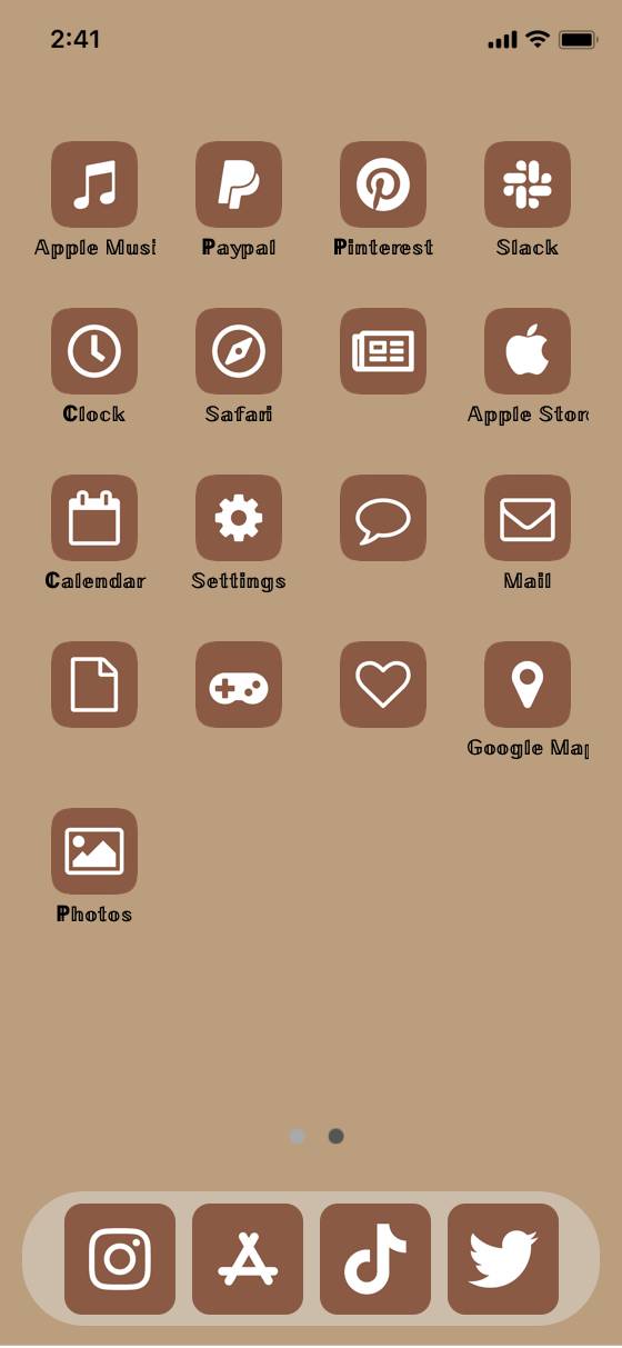 ベージュアイコンHome Screen ideas[2hfaXps0tVdFD8ezXURg]