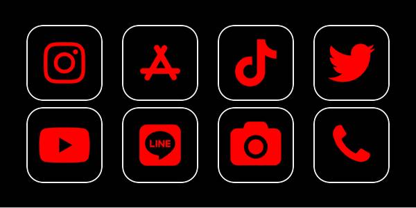 赤黒 App Icon Pack[A9TdBaiWNUKh5huQH3tz]