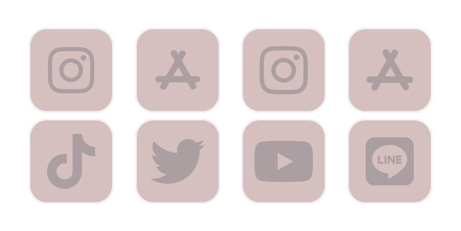 ピンク App Icon Pack[xHI5udT35N7IkobKq6yz]