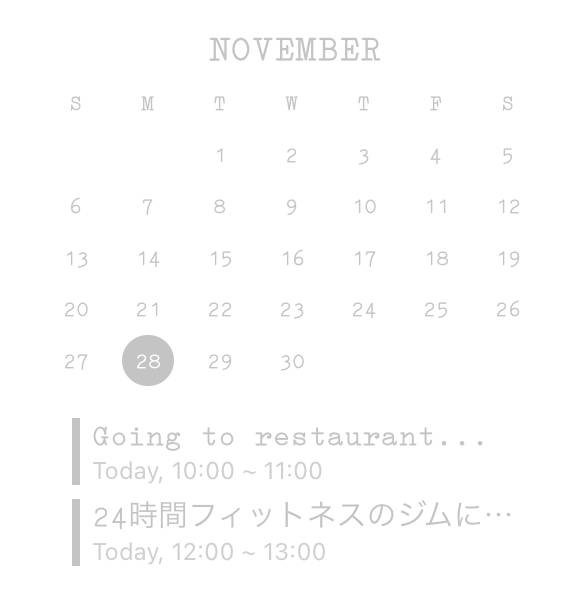 calendarCalendrier Idées de widgets[7YUeH7nG2LmNRCxgNKrC]