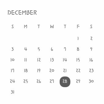 Calendrier Idées de widgets[jRFeswwyNqAvGtjEhyOu]