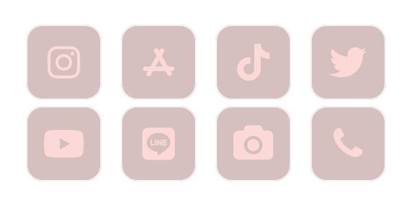 シンプル　ピンク基調 App Icon Pack[XAFiFua7JpnTg3KvUIRW]