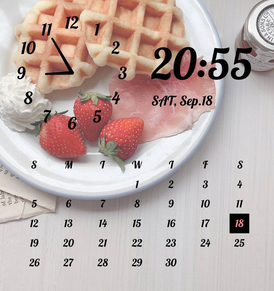 strawberry Ρολόι Ιδέες για widget[VRR3Z8NSzybrKJ41Rh2n]