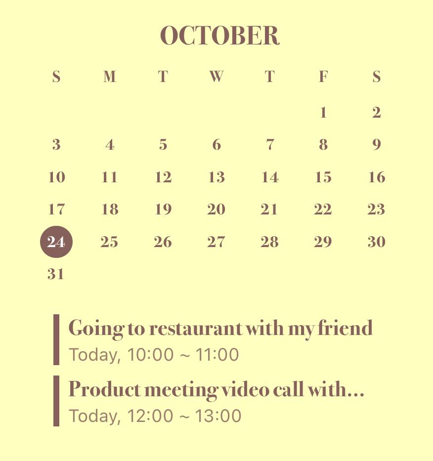 💛 Calendar Widget ideas[6AalffsfPCW0hc9C3kU8]