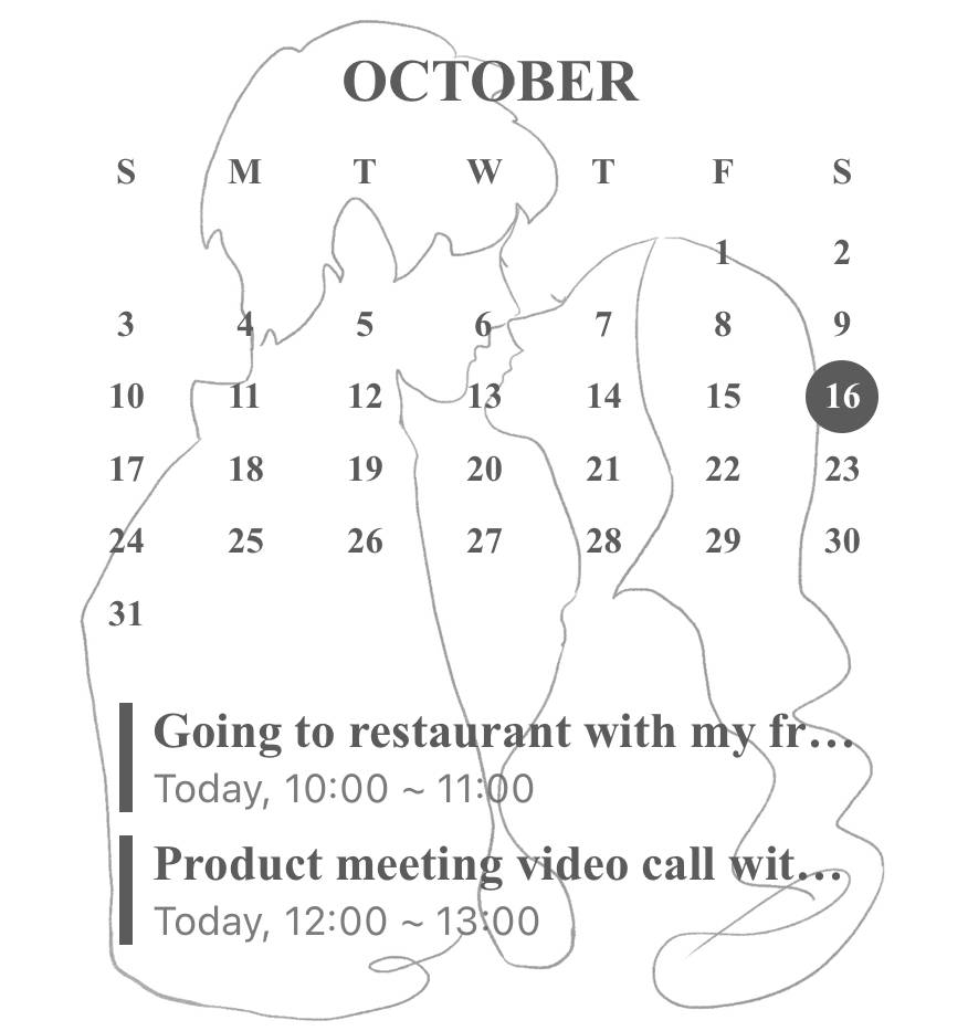 love Calendario Ideas de widgets[kjX2P9KvFYC5ay5Jc3WK]