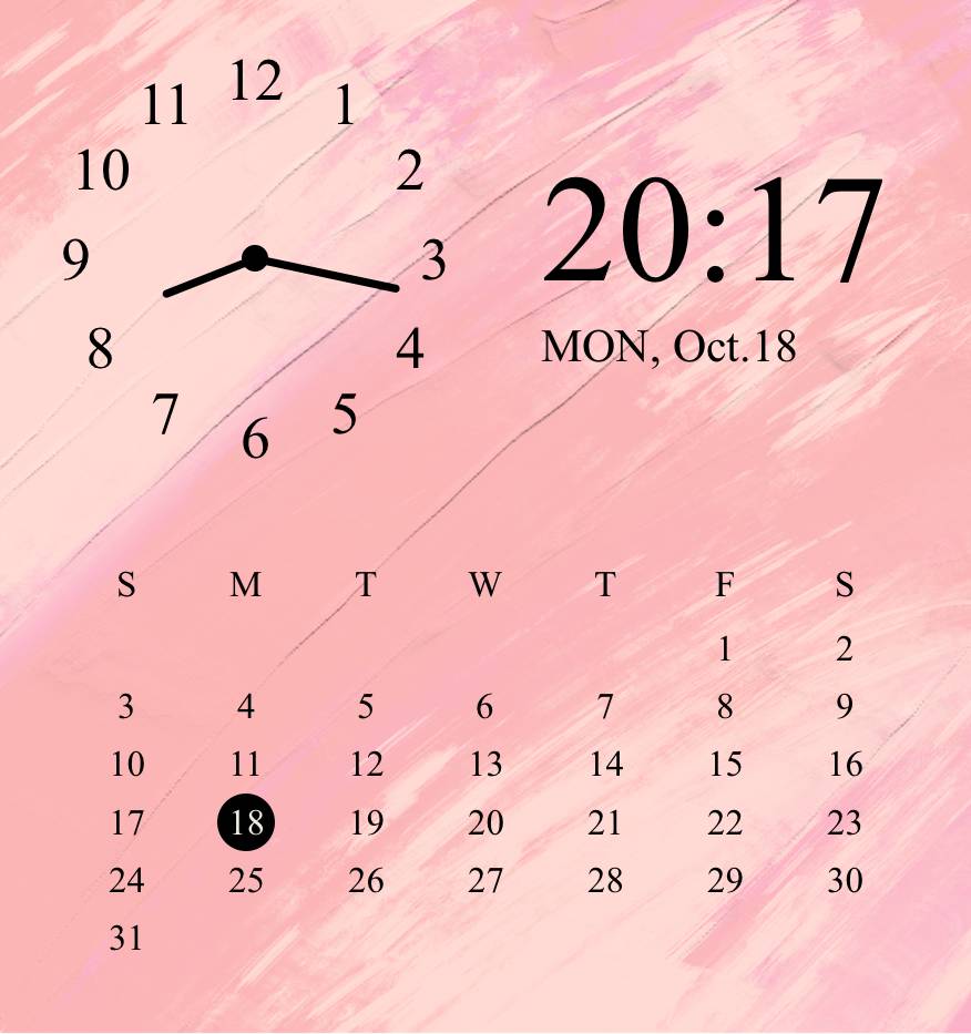 pink Годинник Ідеї для віджетів[IxesGKJmUulTMqtAHUZX]