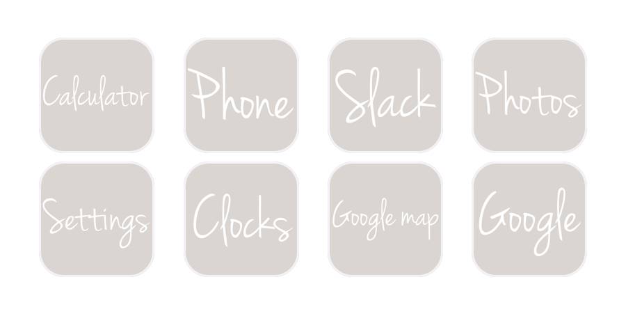 gray icons App Icon Pack