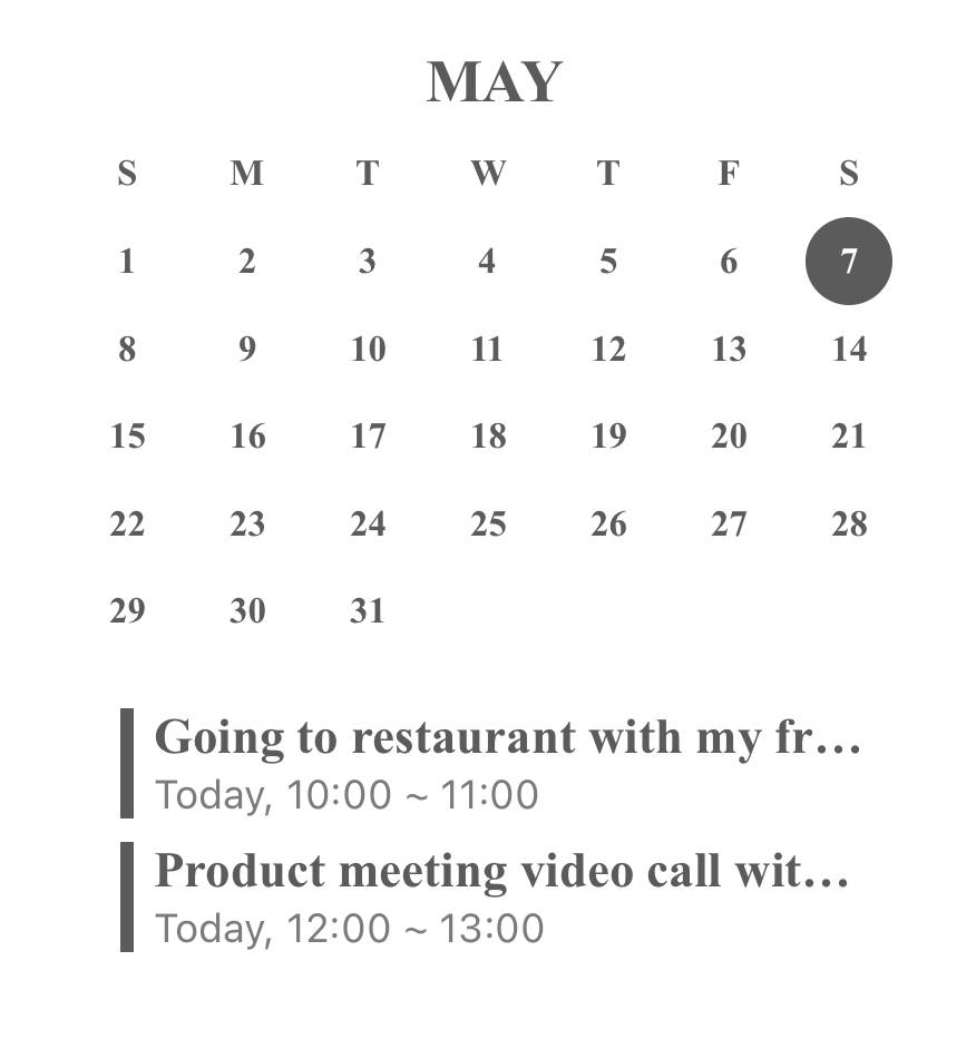 Calendario Idee widget[2Auxk8Gsag69WBgPz0qb]