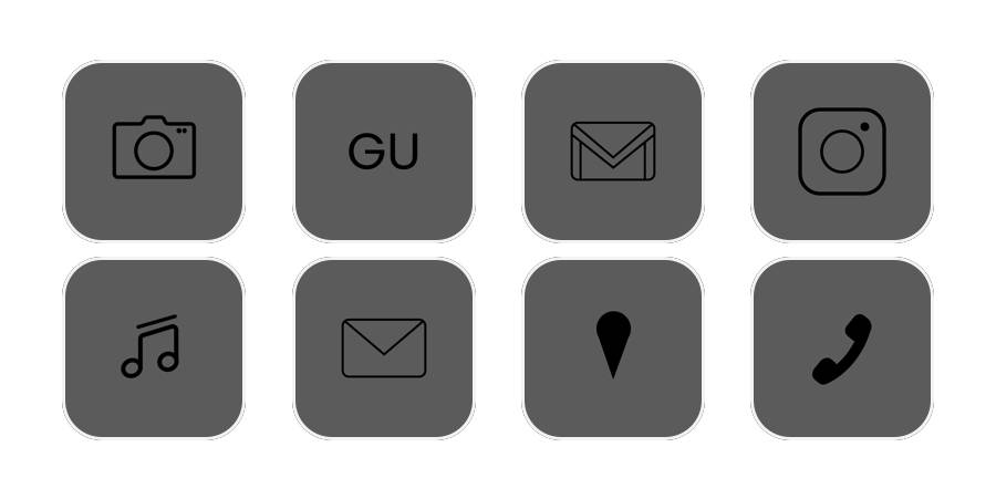 gray App Icon Pack[1W6JTPSeMQ97lR2vAleO]