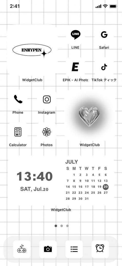 シンプル黒白 Home Screen ideas[AjzsOkVs0wEW1SduVcQI]