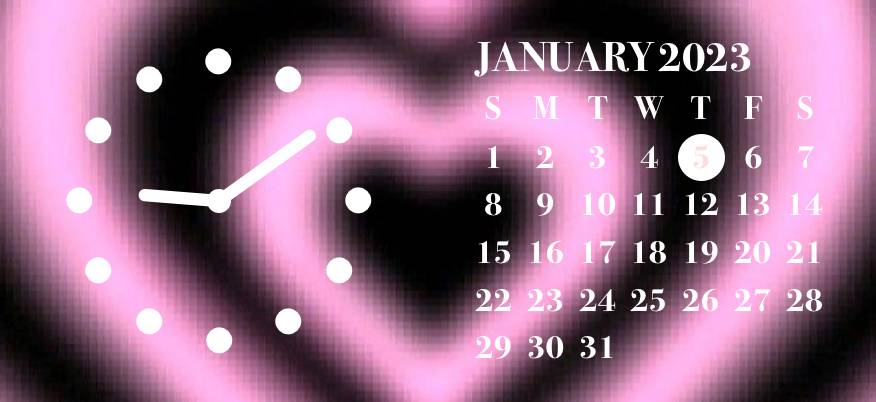 black & pink calendar Clock Widget ideas[5Jz30fibmzIb56hIyb1F]