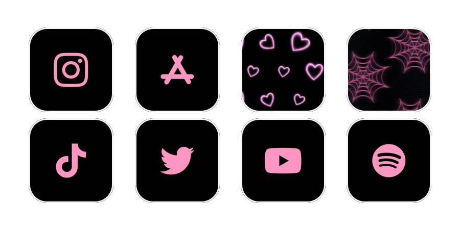 black & pink icons App-pictogrampakket[8cUJpzuR7SIS9XcUXgk2]