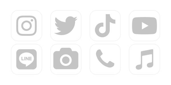Blanco Paquete de iconos de aplicaciones[o7j9gsha1OeFgLePkr0O]