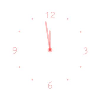 可愛いピンク色 Cái đồng hồ ý tưởng widget[zLTTxOok3PKL3qOzoPbr]
