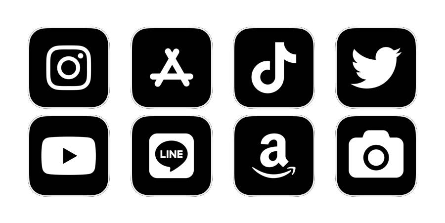 白黒❤︎ App Icon Pack[QsUt0xq1QVgahrtrMHwi]