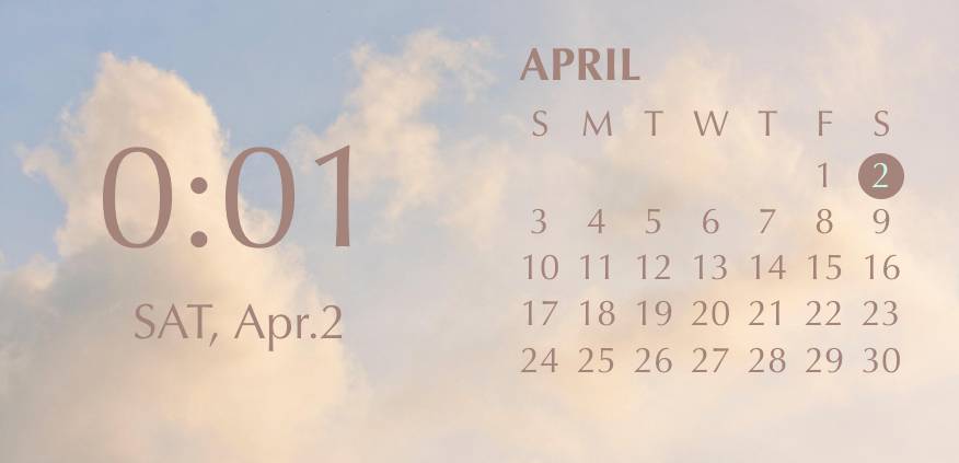 sky widget☁️x brown beige Kalendar Ideje za widgete[dwmbIs2iu1F3AAkdD7r3]