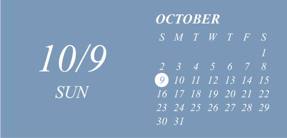 カレンダー(水色)カレンダーウィジェット[MUFLSTOxDGQFimv0u0Ae]