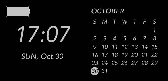 Black and gray widget calendar カレンダーウィジェット[nd87upEeOKG0ZyqqfILm]
