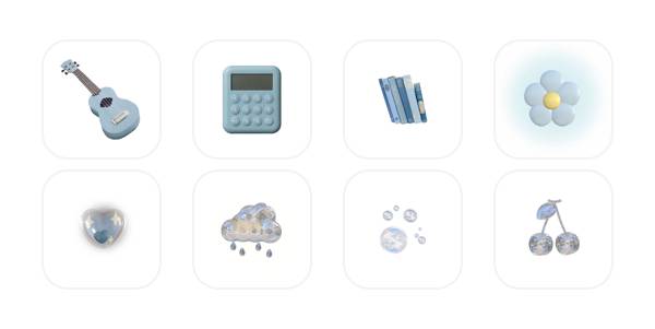 Light blue Pack d'icônes d'application[tamKu7pd2zbAZe4pK3sS]