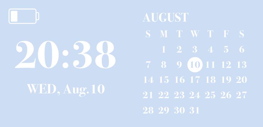 シンプル(水色) Calendar Widget ideas[lW1BdZu0KgmkrwKuG7Wg]