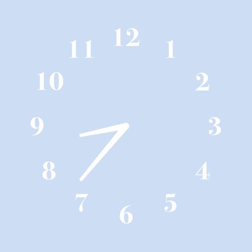 シンプル(水色) Clock Widget ideas[E4isk4WkGBDOI71N2yOD]