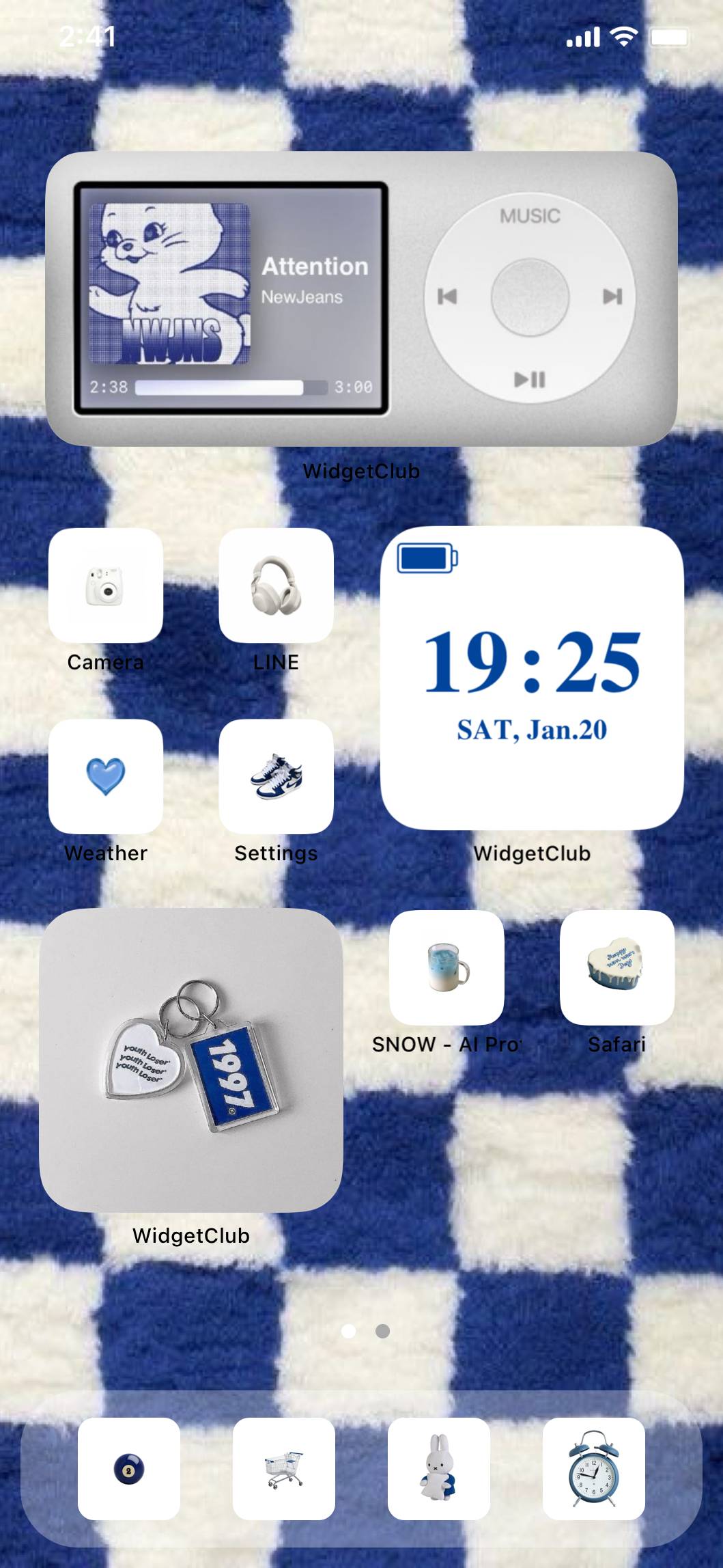 blue × white 💙🤍 ホーム画面カスタマイズ[WGvlFvsyVjV6MAiJaFQV]