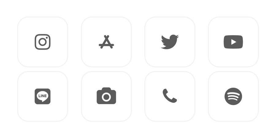 Bianco Pacchetto icone app[h9ydTYVXmvhgKTmGd9fp]