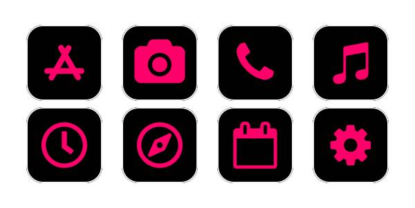 pink/black Pacchetto icone app[m4Wt0koA0heWiq90yykO]