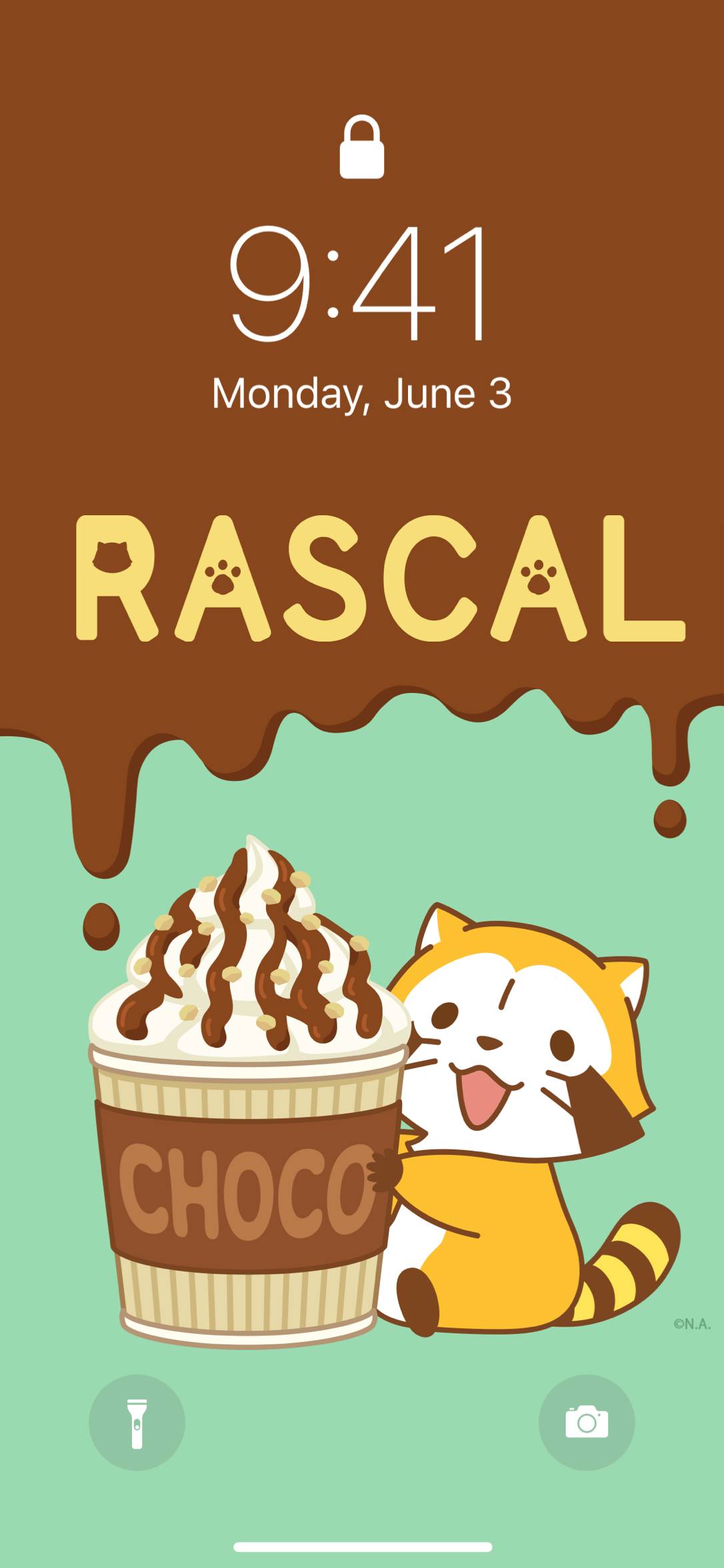 ラスカル着せかえ Chocolate RASCALÝ tưởng màn hình chính[FPw06fc9BWlLJToF7ycM]