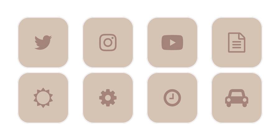 Béžový App Icon Pack[nNdpatd01GERZgQfM9F1]