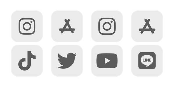 Grey minimal Пакет с икони на приложения[7aTtqs5lTzIljzZ7sNb3]
