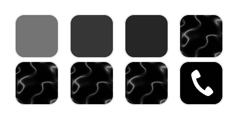 モノクロ・黒App Icon Pack[4UEaaeWkW67LaAMZpqk4]