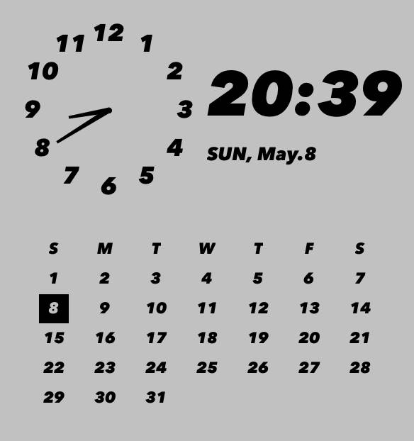 カレンダClock Widget ideas[hM3EbuLJVVHfLh2F6ZkB]