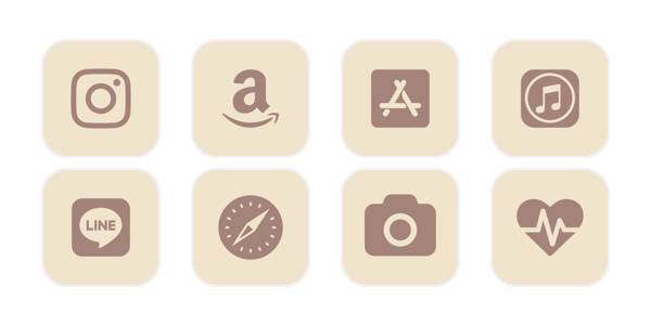 ベージュApp Icon Pack[yrAa7kqrcTAn0Spvy5xo]