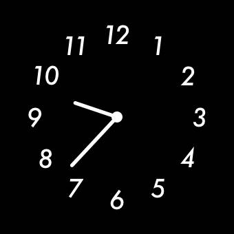 สีดำ นาฬิกา แนวคิดวิดเจ็ต[f3VOAxCNyzyEnYygA2lk]