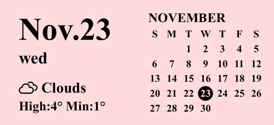 カレンダー(ピンク)Počasie Nápady na widgety[nSP0saBYoRvHqWsj7dup]