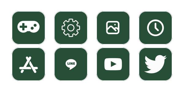 緑 Pack d'icônes d'application[3UF1afmB3nL63ZFHM3oX]