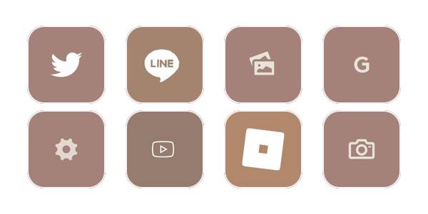 茶色App Icon Pack[6nbrsM1JOLuxrskXmXM6]