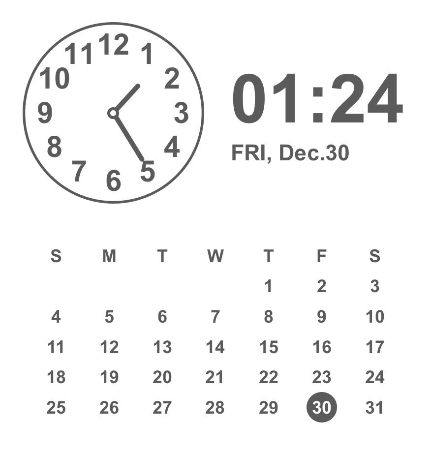 カレンダー Horloge Idées de widgets[t0AtA0PJ9xXsex9f8ipL]