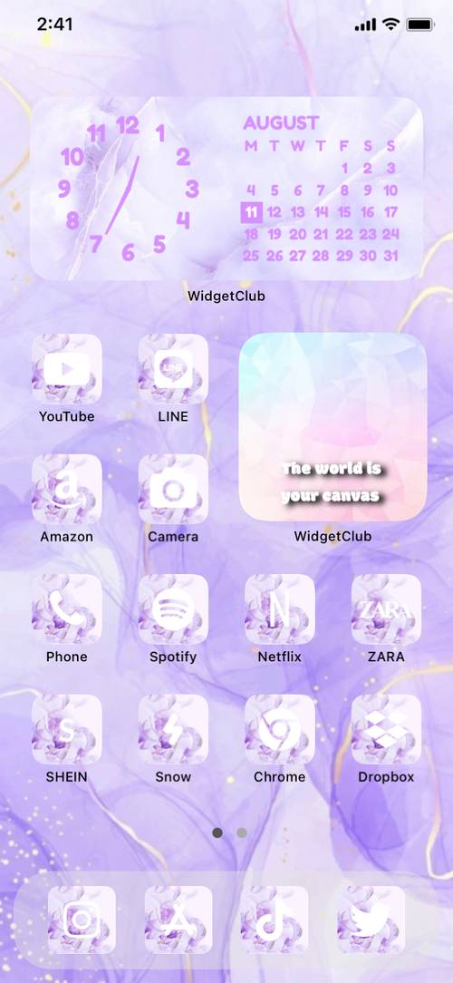 Purple aesthetic แนวคิดหน้าจอหลัก[H0QeR7RbU8MaICriKHcK]