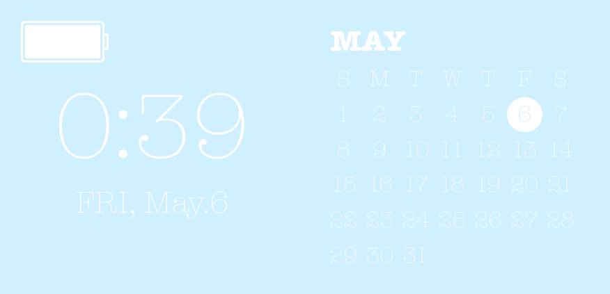 Sky blue widget Kalendar Ideje za widgete[QW2t9ieI2FGMQEGDJ3nh]
