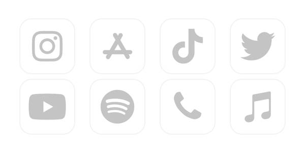 grey/white App Icon Pack[ME0wEyUnVV7kk6vL0DqD]