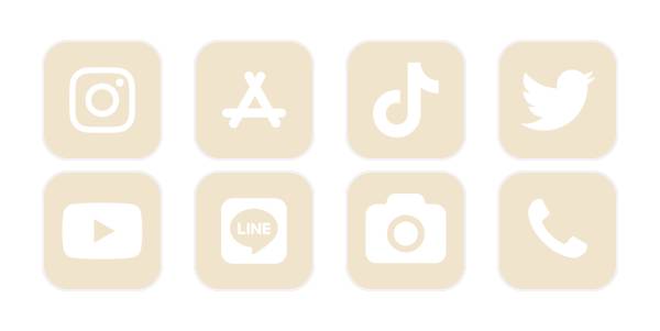Beige White App Icon Pack[6Me7jM9XhIoAGmMcLhqa]