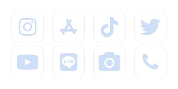 Blue White App Icon Pack[xxWtAHkyRkQ1x2mddXOb]