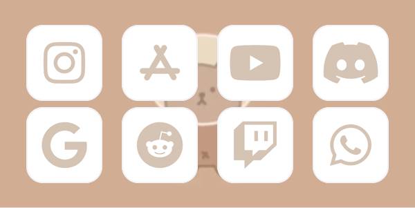 Aesthetic brown App-pictogrampakket[ZDwVXDZy6GWweU1HtkVL]