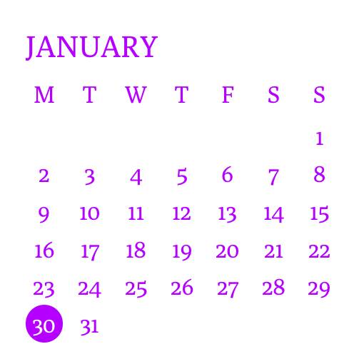 white and neon purple Calendario Idee widget[K3Zu3NoJiCTkvfxfpPav]